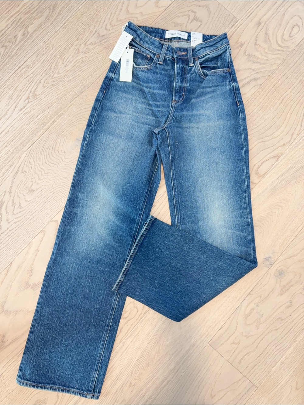 NWT 128059 Aritzia remy cf hi rise wide vintage dark bleu 25